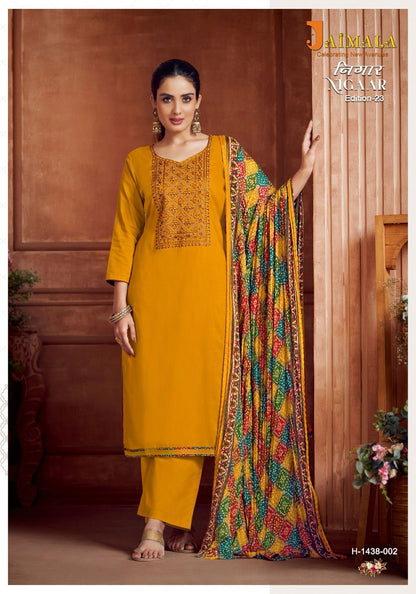 Nigaar Edition 23 Jaimala Rayon Slub Plazzo Style Suits