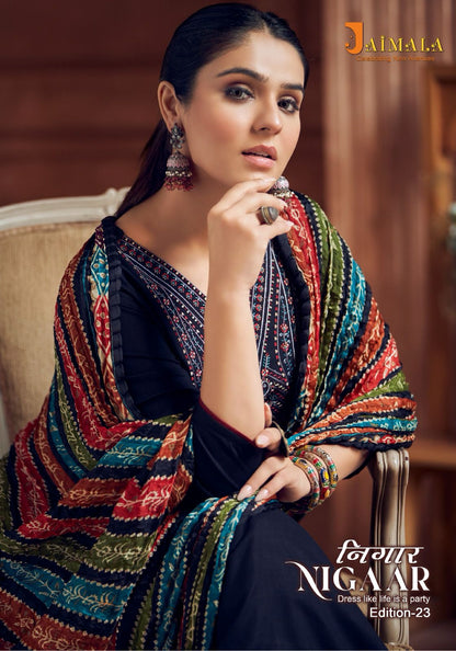 Nigaar Edition 23 Jaimala Rayon Slub Plazzo Style Suits