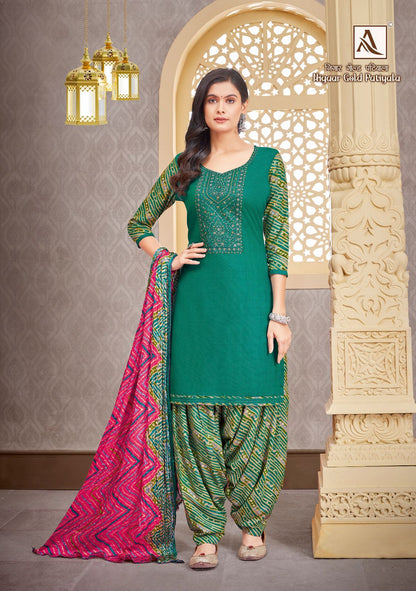 Nigaar Gold Patiyala Alok Viscose Rayon Salwar Suits