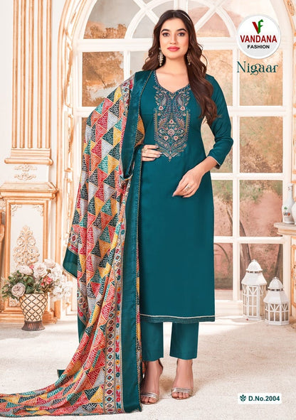 Nigaar Vandana Reyon Pant Style Suits