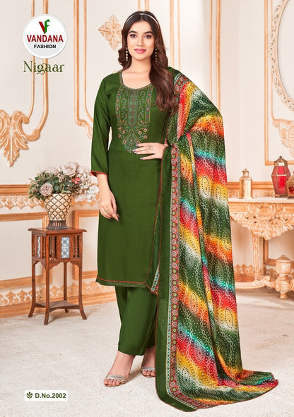 Nigaar Vandana Reyon Pant Style Suits