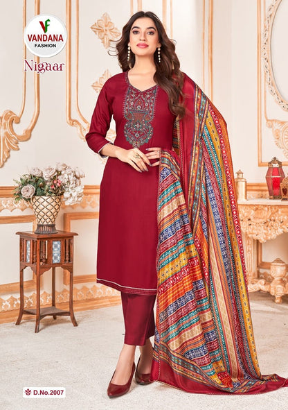 Nigaar Vandana Reyon Pant Style Suits