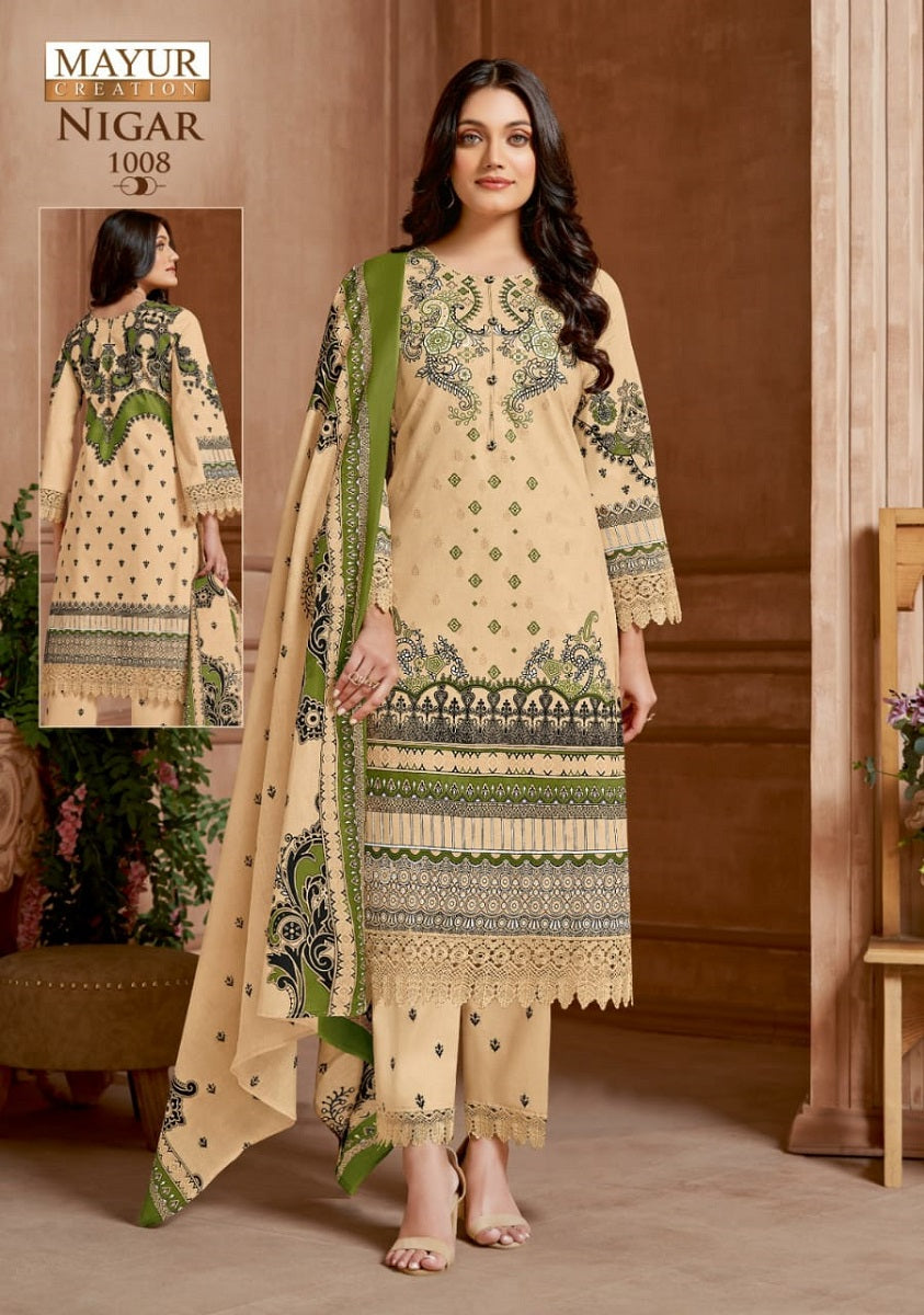 Nigar Vol 1 Mayur Creation Cotton Pant Style Suits