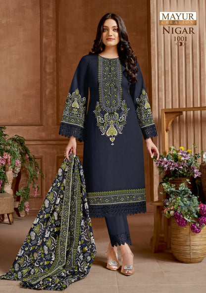 Nigar Vol 1 Mayur Creation Cotton Pant Style Suits