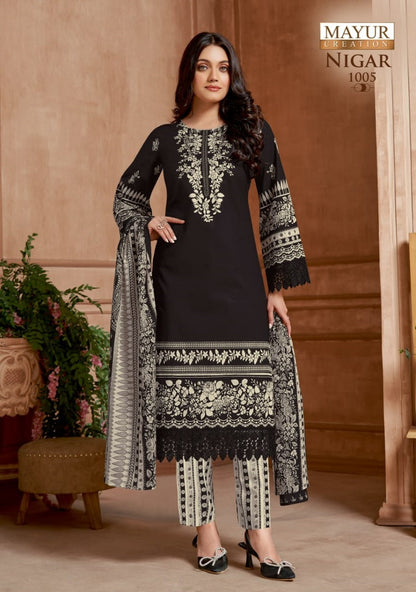 Nigar Vol 1 Mayur Creation Cotton Pant Style Suits