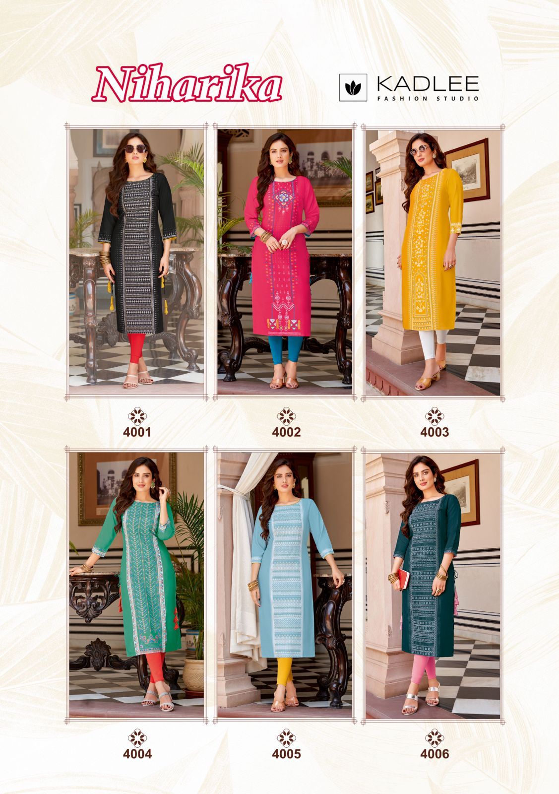 Niharika Kadlee Rayon Straight Cut Kurtis