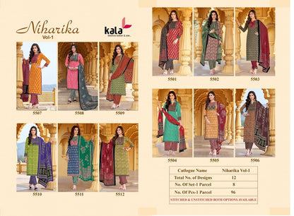 Niharika Vol 1 Kala Cotton Readymade Pant Style Suits