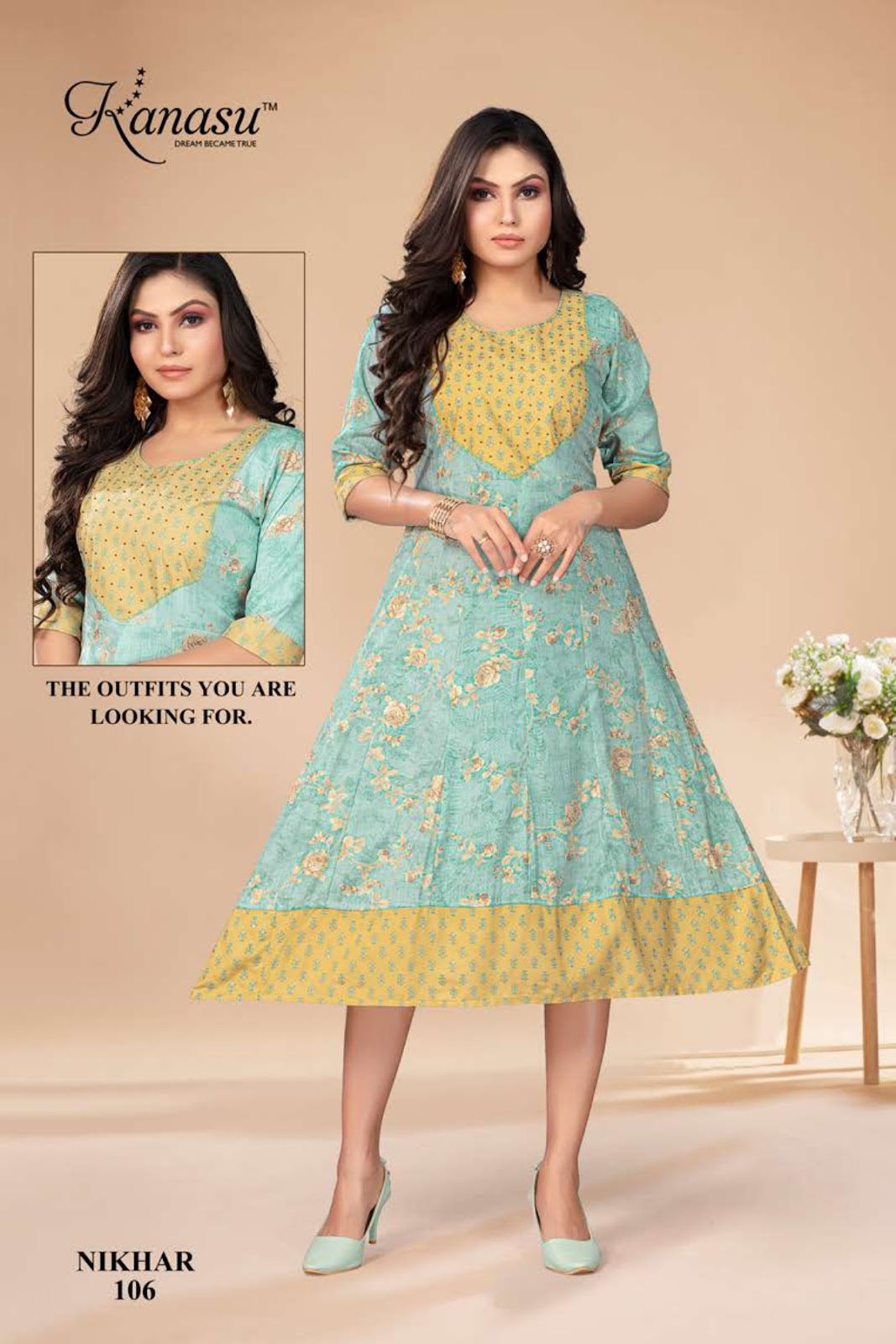 Nikhar Kanasu Rayon Anarkali Kurtis