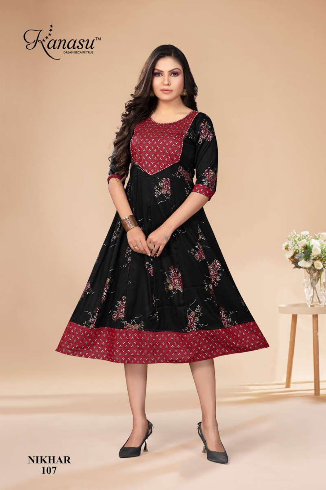 Nikhar Kanasu Rayon Anarkali Kurtis