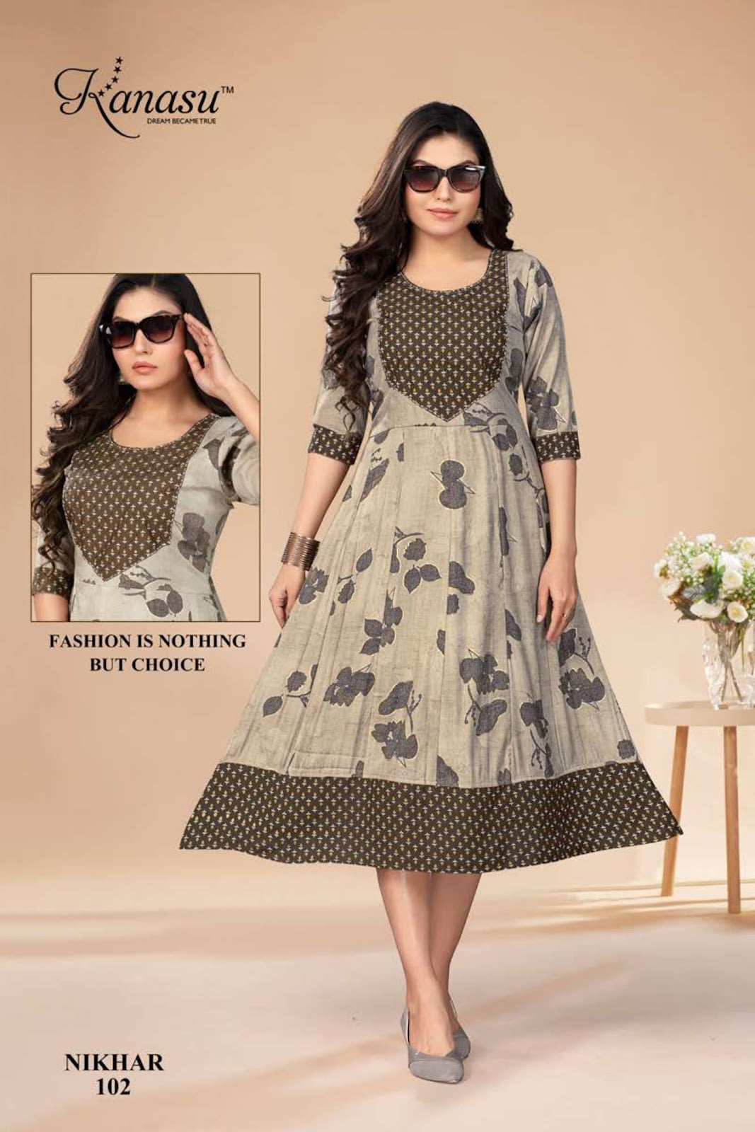 Nikhar Kanasu Rayon Anarkali Kurtis