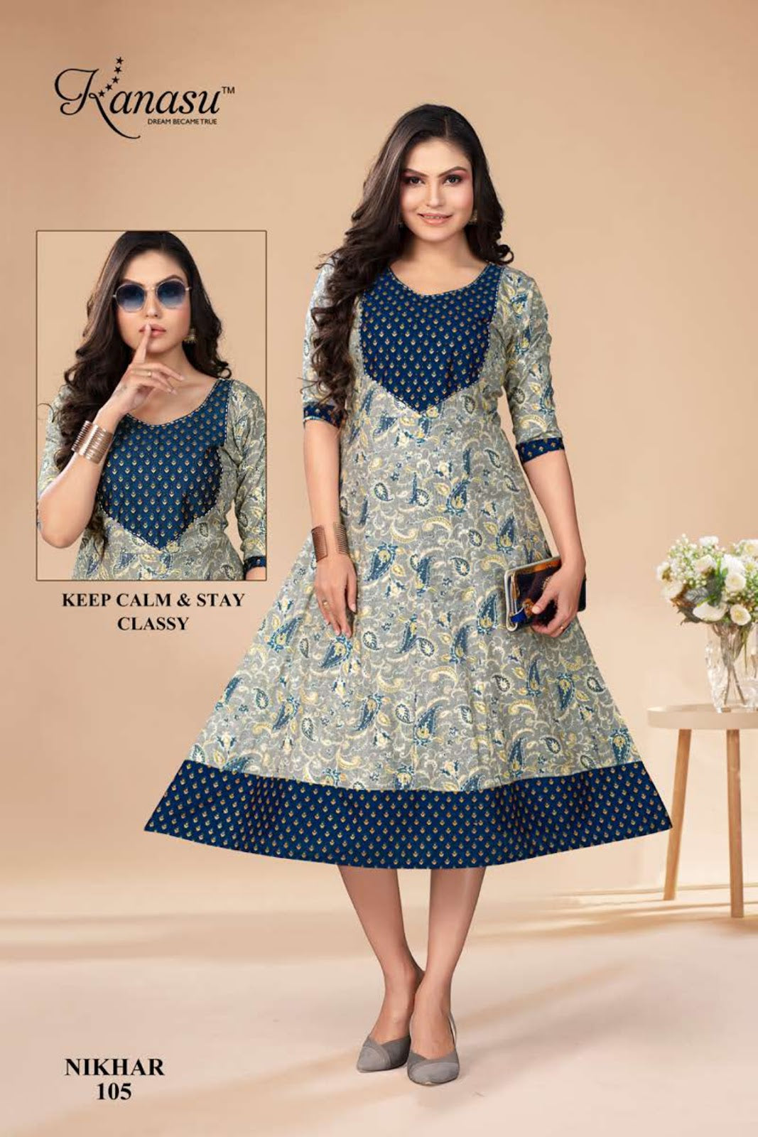 Nikhar Kanasu Rayon Anarkali Kurtis