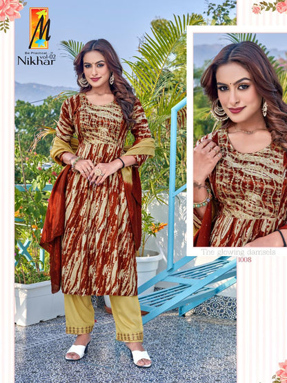 Nikhar Vol 2 Master Rayon Readymade Pant Style Suits
