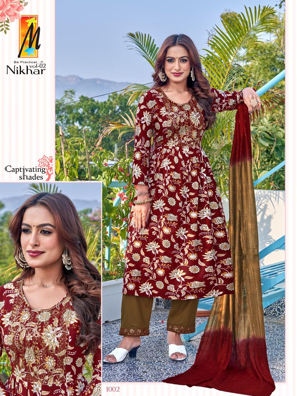 Nikhar Vol 2 Master Rayon Readymade Pant Style Suits
