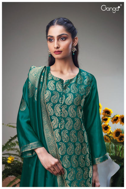 Nilusha 2263 Ganga Woven Silk Plazzo Style Suits
