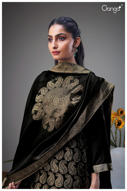 Nilusha 2263 Ganga Woven Silk Plazzo Style Suits