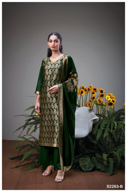Nilusha 2263 Ganga Woven Silk Plazzo Style Suits