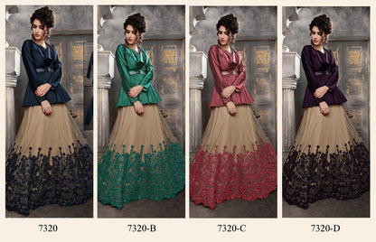 Nimaya-7320 Daizy Mahotsav Art Silk Indo Western Pair