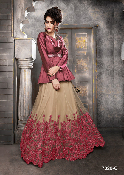 Nimaya-7320 Daizy Mahotsav Art Silk Indo Western Pair