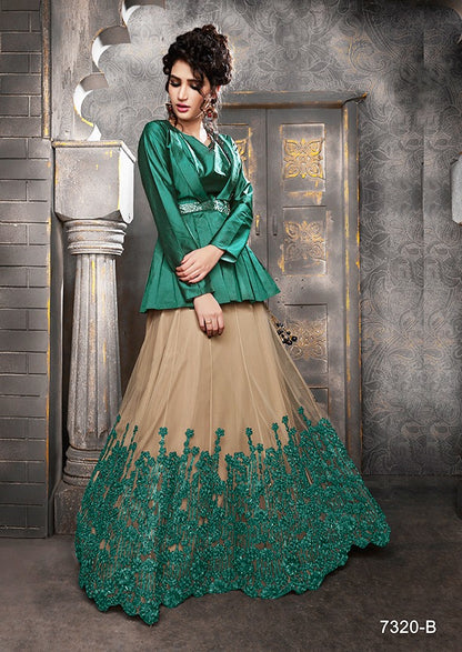 Nimaya-7320 Daizy Mahotsav Art Silk Indo Western Pair