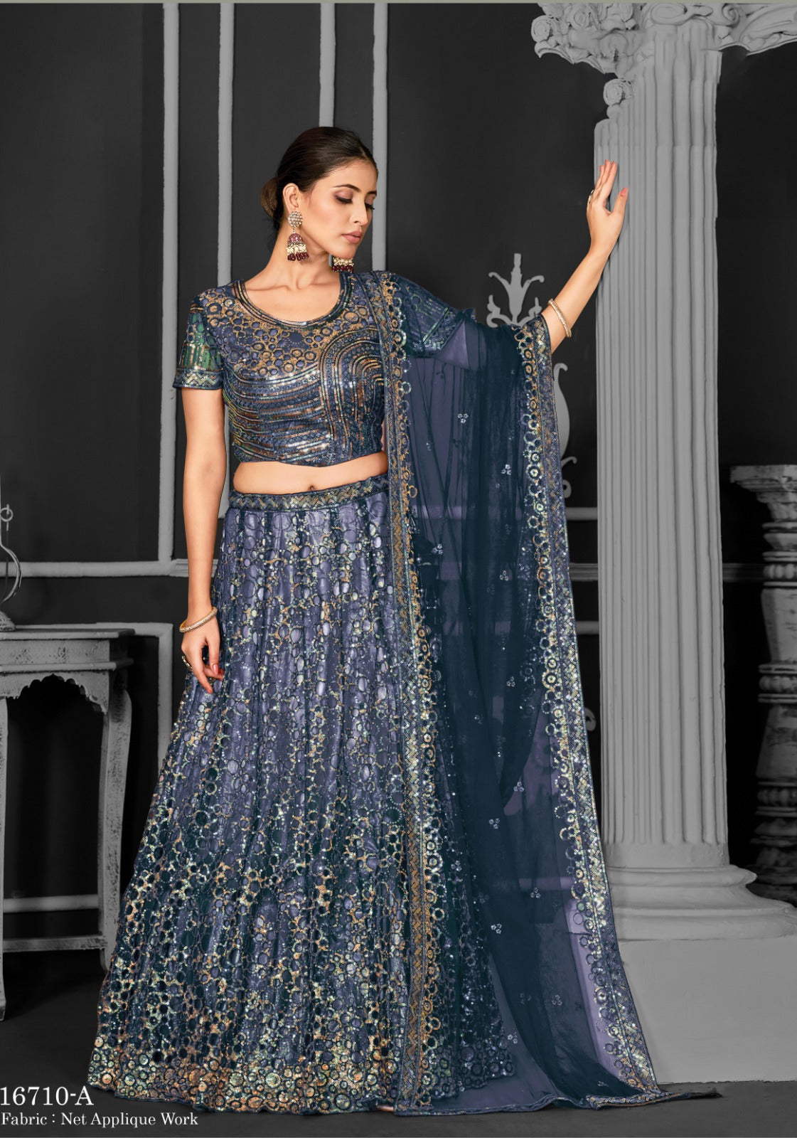 Nimaya-Bonanza Vol 02 Mahotsav Net Lehenga Choli