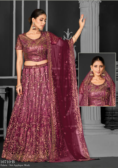 Nimaya-Bonanza Vol 02 Mahotsav Net Lehenga Choli