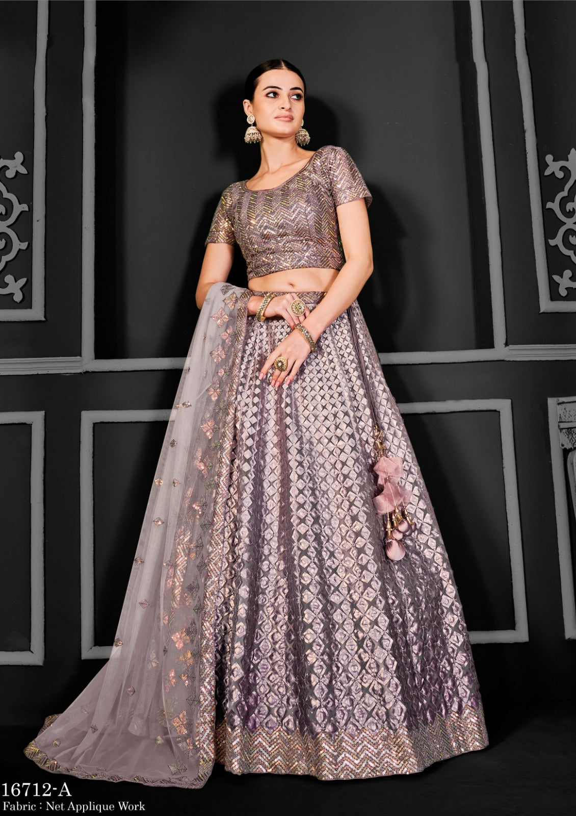 Nimaya-Bonanza Vol 02 Mahotsav Net Lehenga Choli