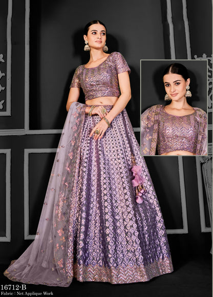 Nimaya-Bonanza Vol 02 Mahotsav Net Lehenga Choli