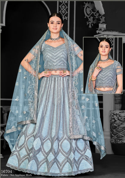 Nimaya-Bonanza Vol 02 Mahotsav Net Lehenga Choli