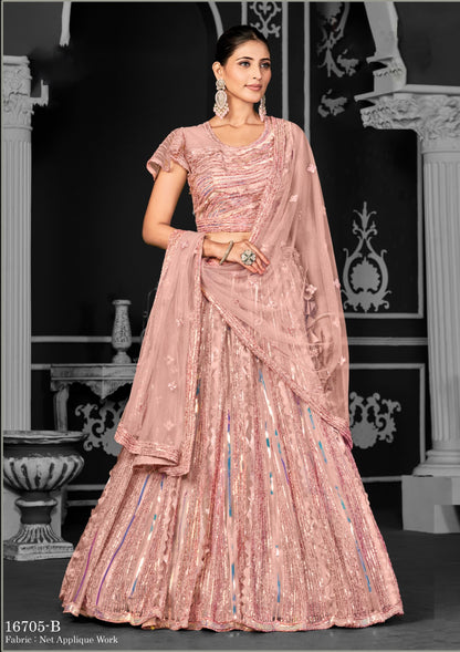 Nimaya-Bonanza Vol 02 Mahotsav Net Lehenga Choli