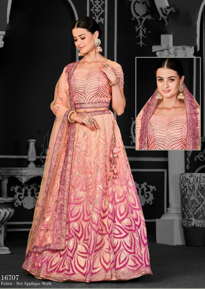 Nimaya-Bonanza Vol 02 Mahotsav Net Lehenga Choli