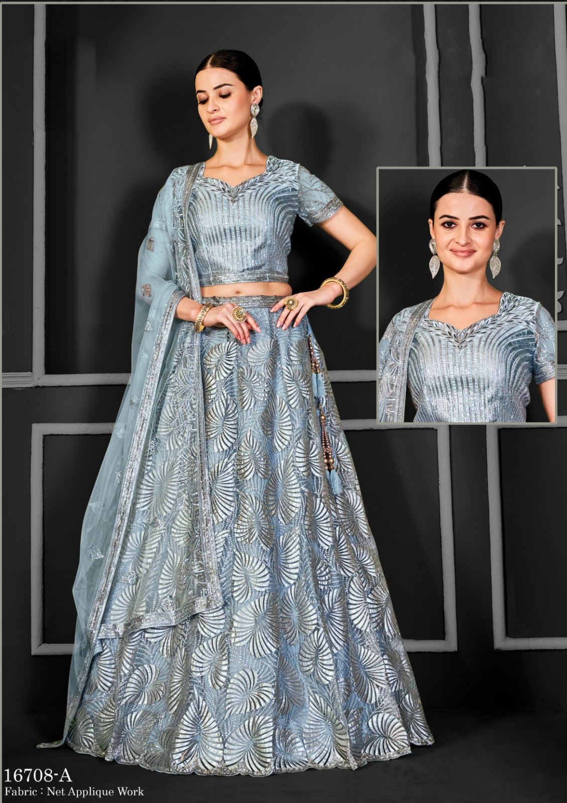 Nimaya-Bonanza Vol 02 Mahotsav Net Lehenga Choli