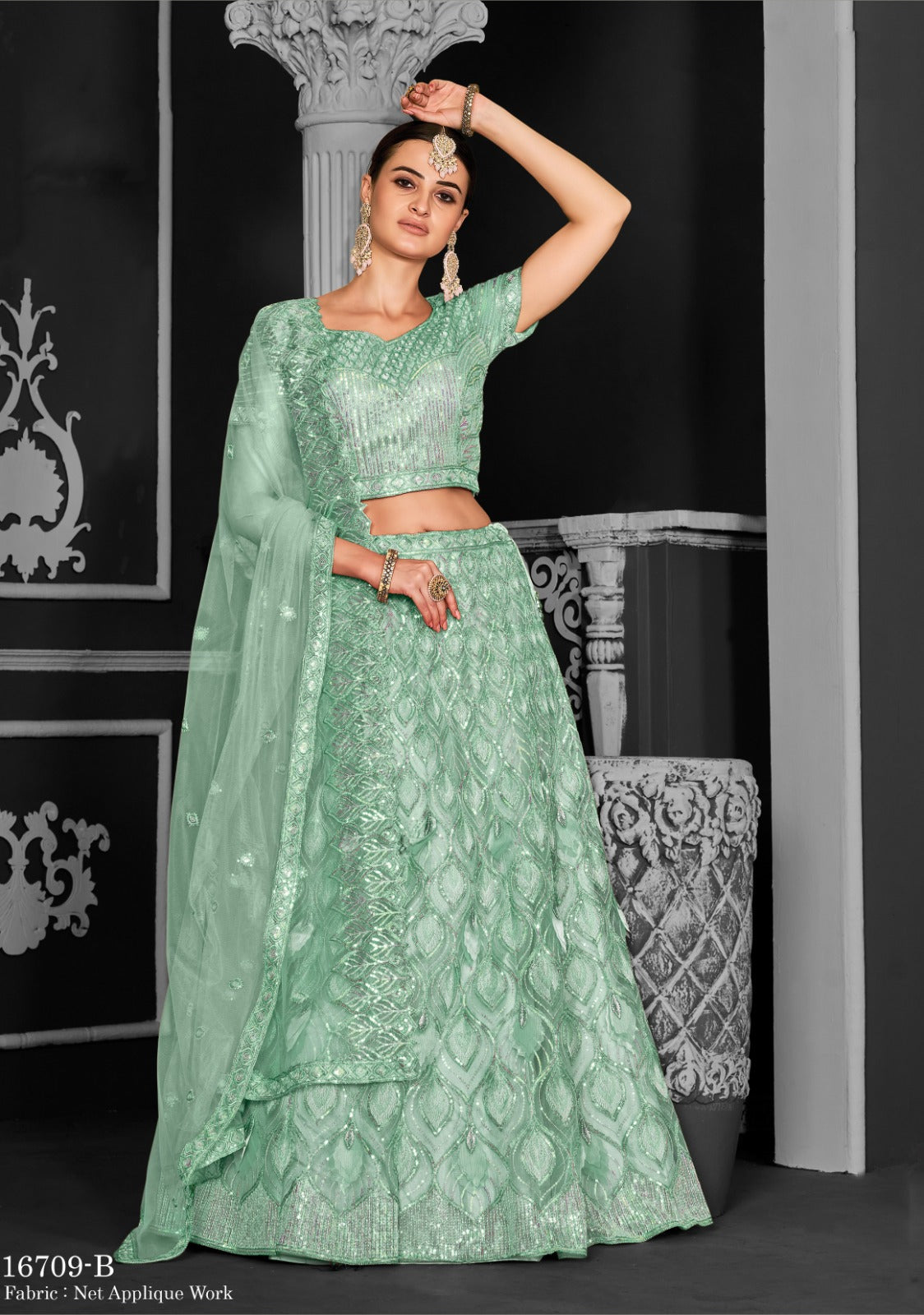 Nimaya-Bonanza Vol 02 Mahotsav Net Lehenga Choli