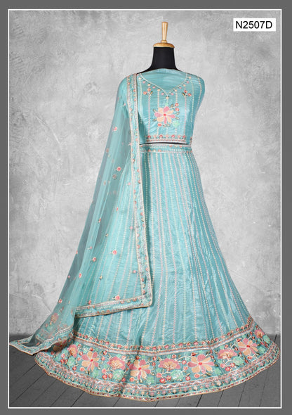 Nimaya Kangan Mahotsav Net Lehenga Choli