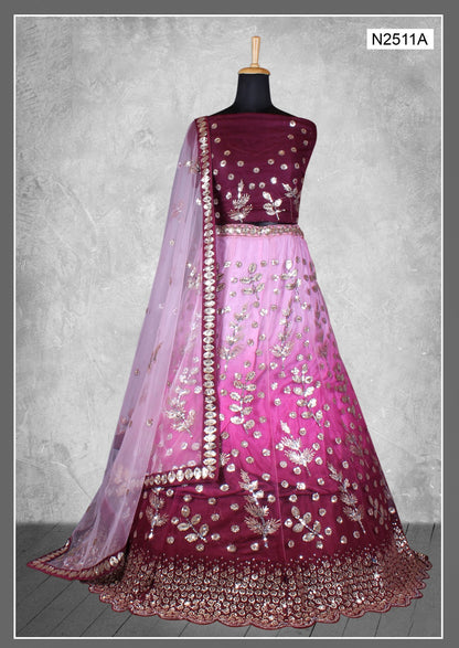 Nimaya Kangan Mahotsav Net Lehenga Choli