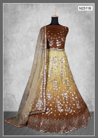 Nimaya Kangan Mahotsav Net Lehenga Choli