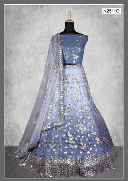 Nimaya Kangan Mahotsav Net Lehenga Choli