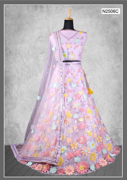 Nimaya Kangan Mahotsav Net Lehenga Choli