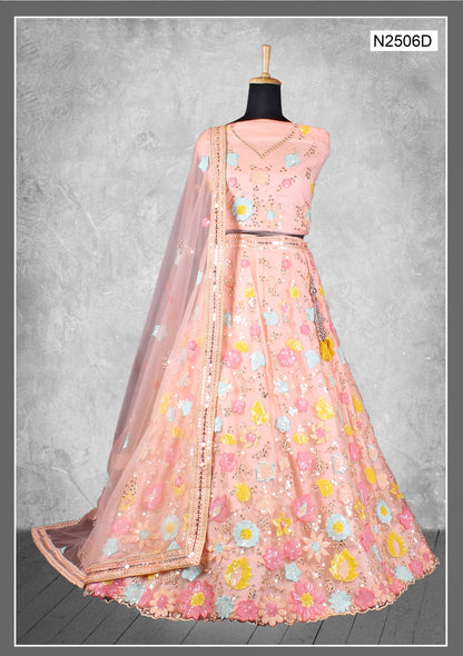 Nimaya Kangan Mahotsav Net Lehenga Choli