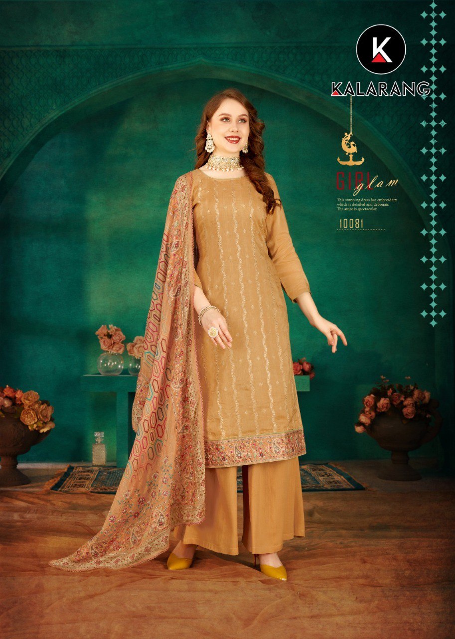 Nirali Kalarang Russian Dola Plazzo Style Suits