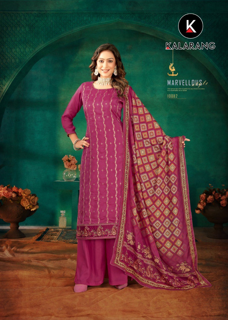 Nirali Kalarang Russian Dola Plazzo Style Suits