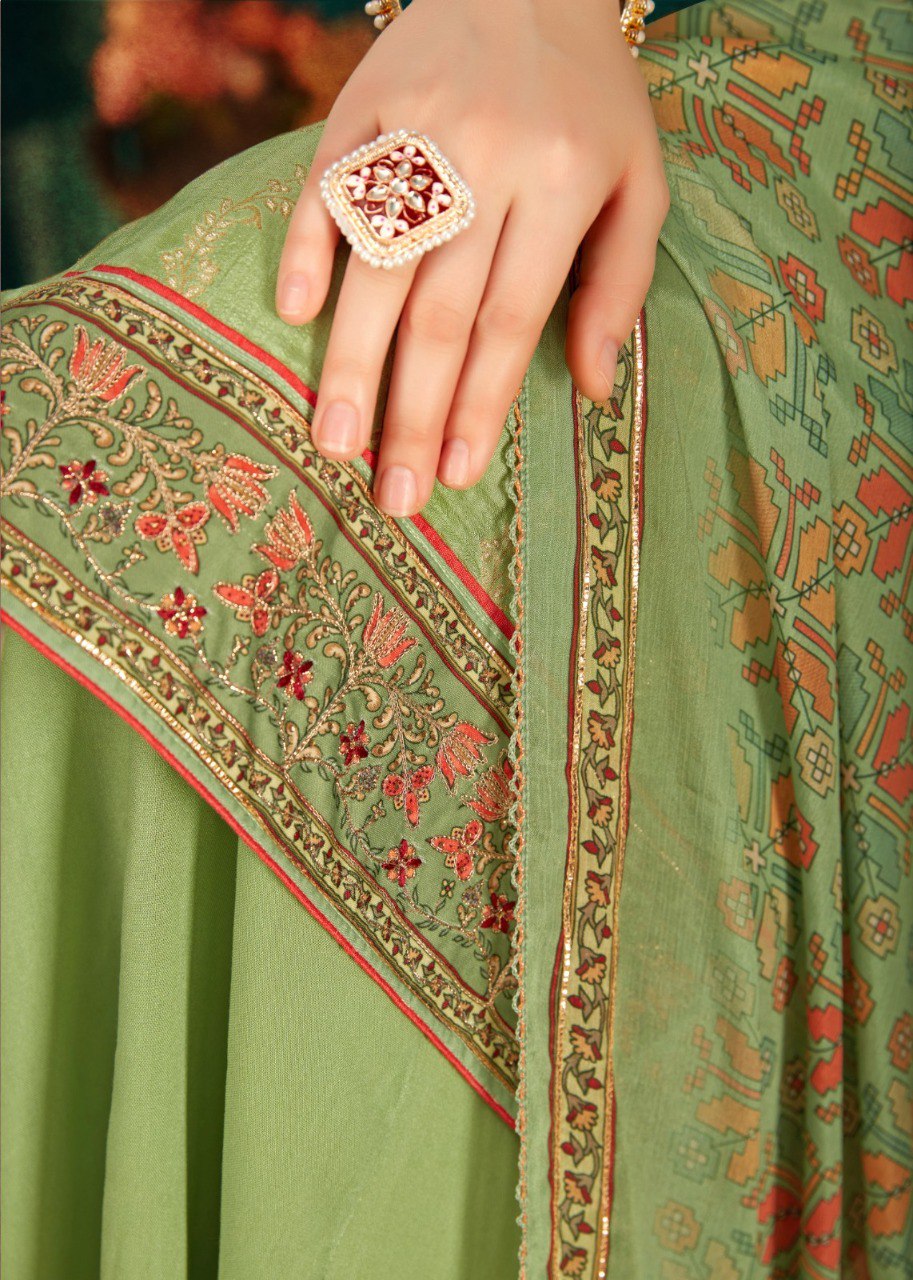 Nirali Kalarang Russian Dola Plazzo Style Suits