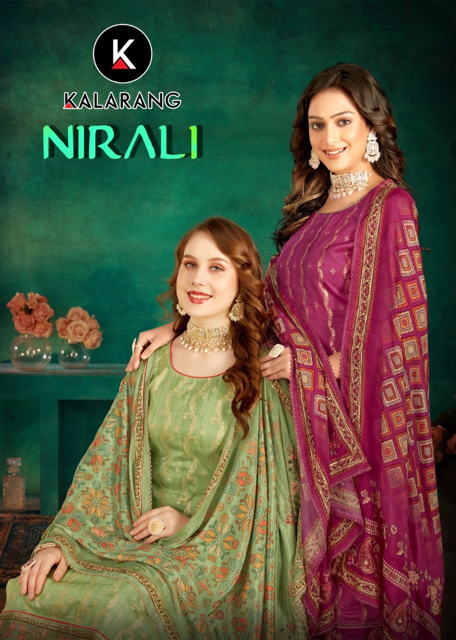 Nirali Kalarang Russian Dola Plazzo Style Suits