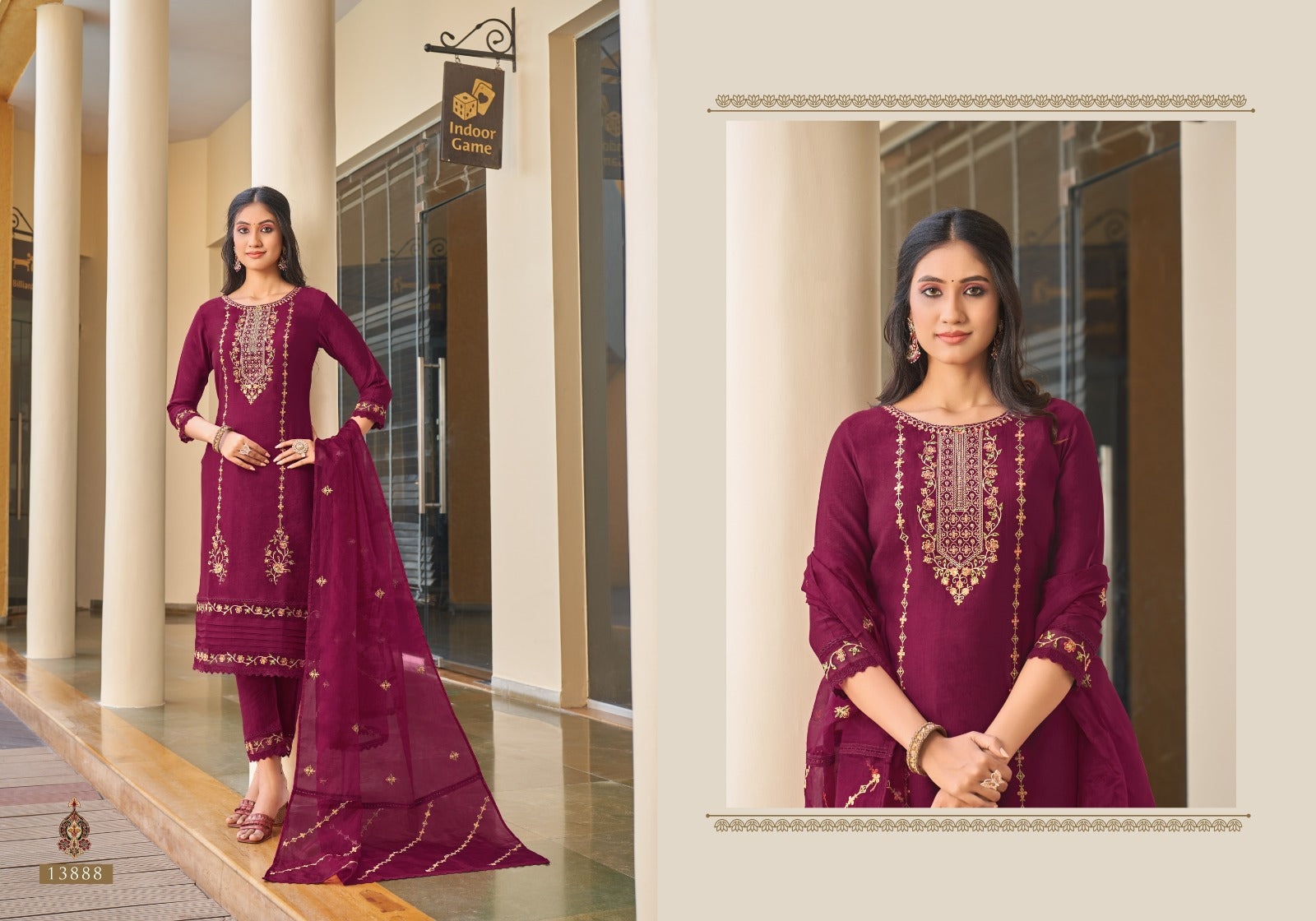 Nirali Kalaroop Dazzel Readymade Pant Style Suits