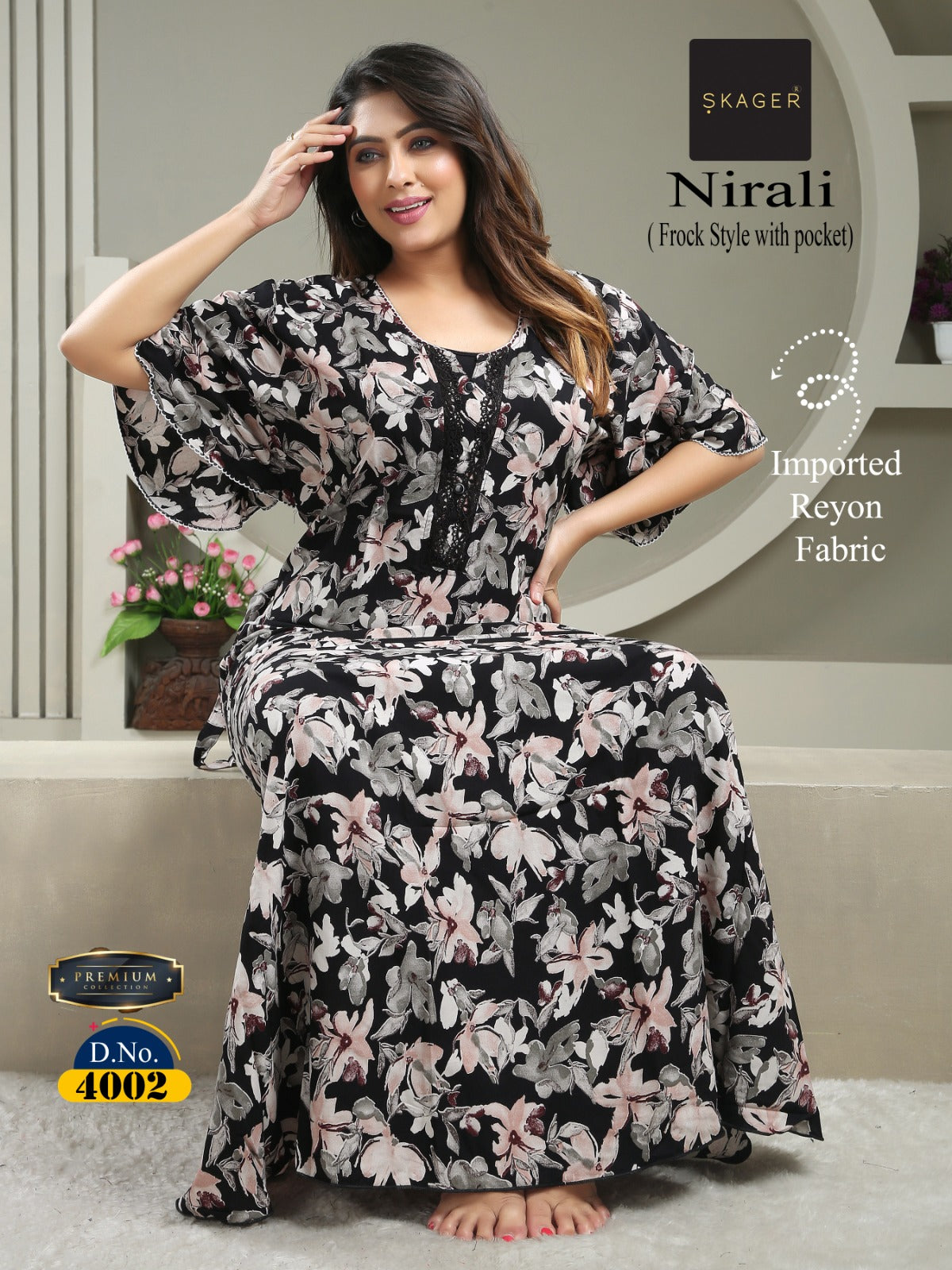 Nirali Skager Rayon Night Gowns