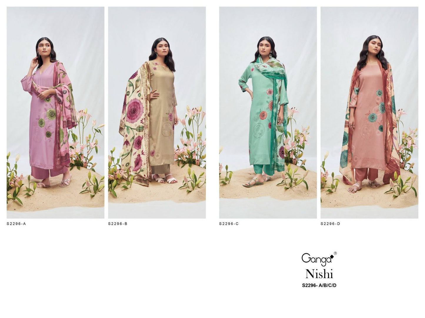 Nishi 2296 Ganga Wool Pashmina Suits