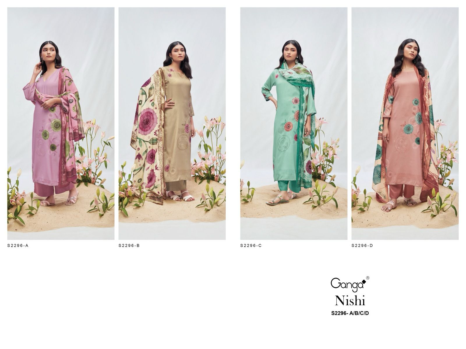 Nishi 2296 Ganga Wool Pashmina Suits