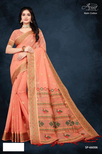 Nishi Cotton Aura Sarees
