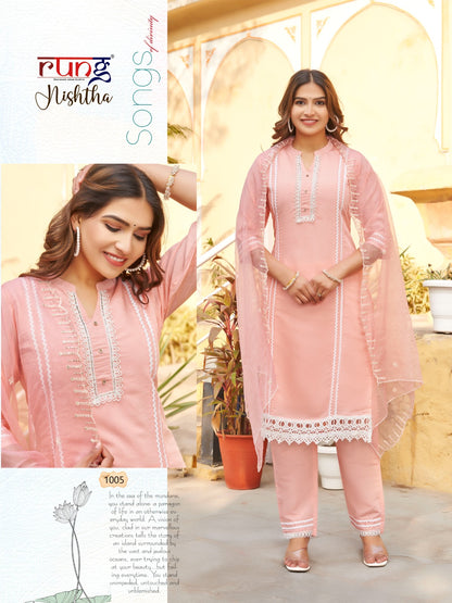 Nishtha Rung Roman Silk Readymade Pant Style Suits