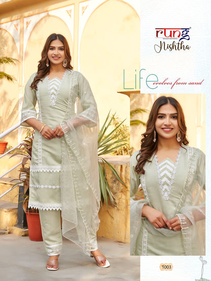 Nishtha Rung Roman Silk Readymade Pant Style Suits