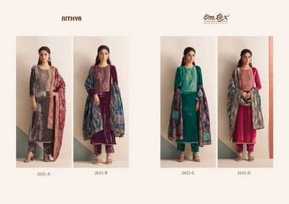 Nithya Omtex Velvet Pant Style Suits